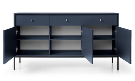 Möbelset Mono Dunkelblau Minimalistisches Design Wohnzimmermöbelset oder für das Wohnzimmer stilvoller goldener Griff