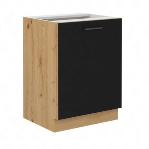 Bodenstehender Küchenschrank mit Regal Monza 60 D 1F BB dampf-, hitze- und spritzwassergeschützt