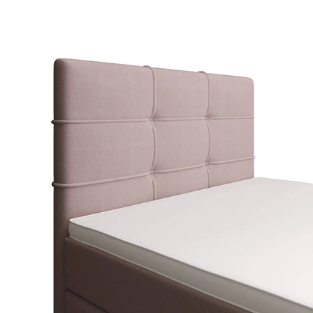 Boxspringbett Fresno 100x200 puderrosa im modernen skandinavischen Stil mit gepolstertem Kopfteil Bett mit Staukasten