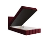 Boxspringbett Casey 100x200 dunkelrot Bett im modernen skandinavischen Stil mit gepolstertem Kopfteil Bett mit Staukasten
