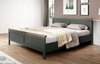 Evora Bett 160x200 cm Flasche grün / Eiche lefkas stilvolles Design ausdrucksstarke Farben Bett für Schlafzimmer im klassischen Stil