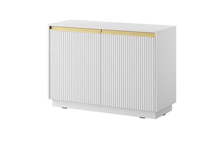 Imperial 104 cm weiß stilvolle Kommode ideal für das Wohn- oder Schlafzimmer elegante Goldgriffe und gefräste Fronten