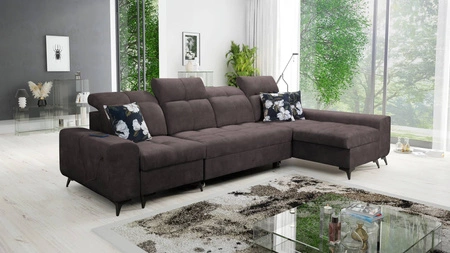 Ecksofa mit Schlaffunktion Buffalo XII braun rechtsseitig stilvolles und funktionelles Ecksofa mit Bettkasten