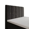 Boxspringbett Casey 100x200 grau Bett im modernen skandinavischen Stil mit gepolstertem Kopfteil Bett mit Staukasten