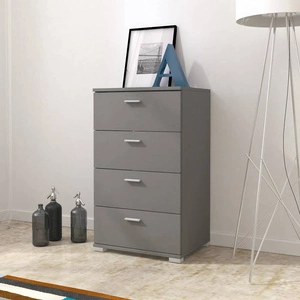 Kommode Sand 50 cm graphit modernes Möbeldesign Kommodenkanten mit speziellem ABS-Furnier bearbeitet