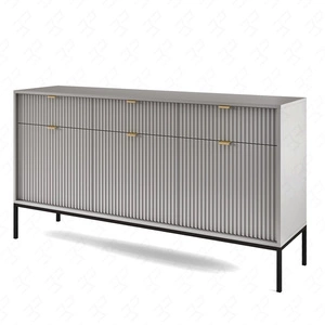 Kommode mit Schubladen Lovro 154 cm grau modernes Design wird die Liebhaber von markanten Interieurs begeistern