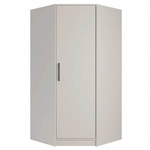 Eckschrank Caspe beige modernes Design ABS-Finish und Aluminiumgriffe