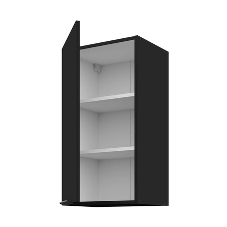 Küchenmöbel-Set Black 260 cm Metallkantengriffe Schränke sehen in modernen Interieurs toll aus