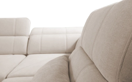 Ecksofa mit Schlaffunktion Cetara VI grau Esche links komfortables und stilvolles Ecksofa mit verschiebbaren Rückenlehnen