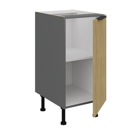 Küchenmöbel Set Corsico 260 cm elegante Küchenschränke in trendigen und natürlichen Farben Metallkantengriffe