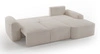 Ecksofa mit Schlaffunktion Arbon olive rechte Ecke modernes Design mit markanter Form weicher Stoff