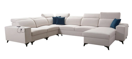 Ecksofa mit Schlaffunktion Kelly Sleek VIII braun rechte Seite stilvolles Ecksofa für Wohnzimmer bietet Komfort beim Entspannen