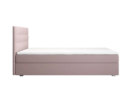 Boxspringbett Flint 90x200 puderrosa im modernen skandinavischen Stil mit gepolstertem Kopfteil Bett mit Staukasten