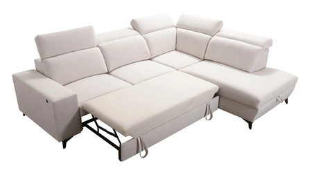 Ecksofa mit Schlaffunktion Kelly Sleek VII arctic blue rechts geflochtenes komfortables und funktionelles Ecksofa für das Wohnzimmer