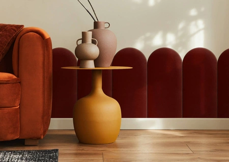 Wally gepolstertes Paneel 30x60 cm kastanienbraun stilvolles Wandpaneel Zaun Veloursstoff modisches Finish für jede Einrichtung