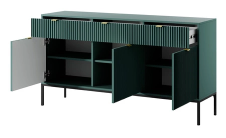 Kommode mit Schubladen Lovro 154 cm pastellgrün modernes Design wird die Liebhaber von markanten Interieurs begeistern