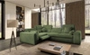 Ecksofa mit Schlaffunktion Viano II Lux grün linksseitiges Designer-Ecksofa für das Wohnzimmer mit komfortablem ausziehbarem Fußteil