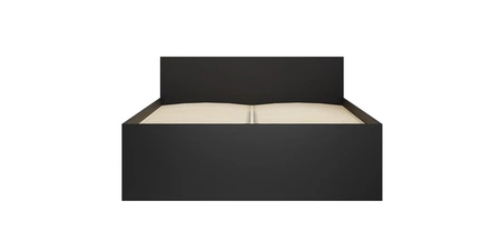 Maxione Bett 160x200 cm schwarz ideales Schlafzimmer Bett für Liebhaber von minimalistischen Arrangements hohen bequemen Kopfteil