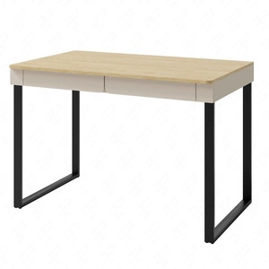 Schreibtisch mit Schubladen Paguro 125 cm sandbeige / geölte Eiche stilvoll und funktionell für Jugendzimmer oder Büro