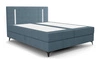 Boxspringbett Norco 160x200 blau stilvolles Bett mit Staukasten Beleuchtung im Kopfteil fügt eine einzigartige Note