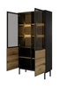 Clovis Schrank 100 cm schwarz / Eiche evoke moderne Schrankform stilvolles Wohnzimmer Finish push to open System