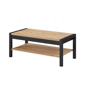 Couchtisch Aktiv 120 cm Eiche taurus / schwarz robuste widerstandsfähige Platte idealer Tisch für jede Einrichtung