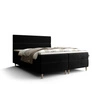 Boxspringbett Bing 160x200 schwarz im modernen skandinavischen Stil mit markantem Kopfteil
