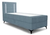 Boxspringbett Norco 80x200 blau stilvolles Bett mit Staukasten Beleuchtung im Kopfteil fügt eine einzigartige Note