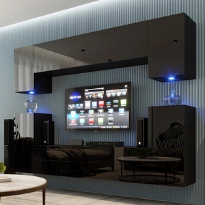 Hängeelement Trizin schwarz/schwarz glänzend äußerst stilvolles Hängeelement für das Wohnzimmer optisch ansprechend und funktional