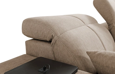 Ecksofa mit Schlaffunktion Tesalia III braun rechtsseitiges Komfort-Ecksofa mit verschiebbarer Rückenlehne zwei Bettkästen