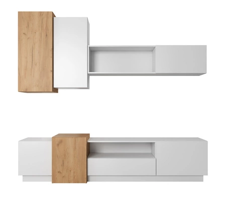 Raummöbel weiß / Eiche Handwerk Gold modernistisches Design und moderne Form der Möbel schieben, um System zu öffnen