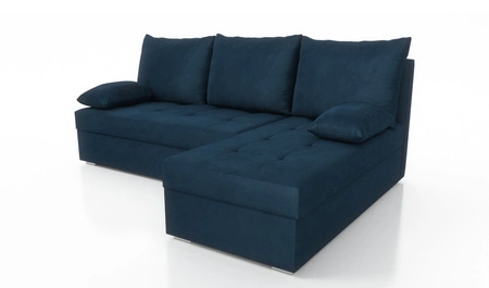 Ecksofa mit Schlaffunktion Fasti dunkelblau Universal-Ecksofa mit Bettkasten eine Garantie für höchsten Komfort