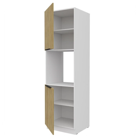 Küchenhochschrank für Einbaubackofen Cremona 60 DP-210 2F Metallgriffe feuchtigkeits- und beschädigungsbeständiger Schrank