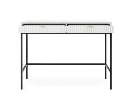 Konsolentisch Lovro Weiß mit Schubladen Stilvolles und funktionales Möbelstück für Flur Wohnzimmer oder Büro