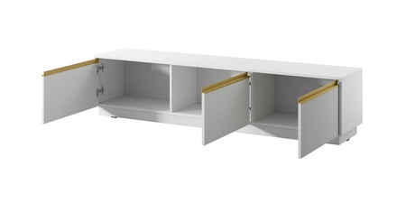 RTV Schrank Imperial 180 cm weiß mit Möglichkeit der Aufhängung stilvolle gefräste Fronten mit interessanten Griffen verziert