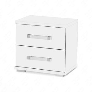 Nachttisch mit Schubladen Maximus Weiß funktionelles Möbelstück für ein Schlafzimmer oder ein Jugendzimmer Kante mit einem speziellen Furnier beendet
