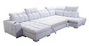 Ecksofa mit Schlaffunktion Luigi VI marineblau links stilvolles Ecksofa mit Bettzeugcontainern, bezogen mit weichem Stoff