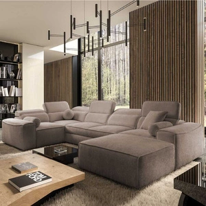 Ecksofa mit Schlaffunktion Viano IV hellbraunes rechts Designer-Ecksofa das sich perfekt in moderne Einrichtungen einfügt