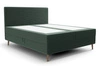 Boxspringbett Totti 140x200 grün stilvolles Bett mit Bettzeug Lagerung dreidimensionalen Stoff mit ausdrucksstarken Streifen