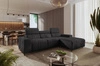 Ecksofa mit Schlaffunktion Castel graphit rechte Ecke komfortables und stilvolles Schlafsofa mit Bettzeugcontainer