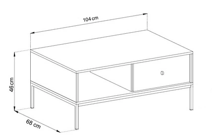 Möbelset Mono Dunkelblau Minimalistisches Design Wohnzimmermöbelset oder für das Wohnzimmer goldene metallische Elemente