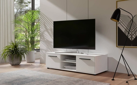 RTV-Schrank Maxione 150 cm weiß einfaches Design TV-Schrank mit Regal minimalistisches und universelles Design