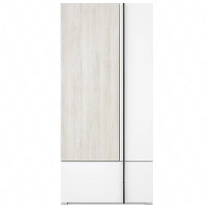 Kleiderschrank Remona 90 cm Eiche wilton weiß/weiß idealer Kleiderschrank mit Schubladen für das Jugendzimmer geräumig modernes Design