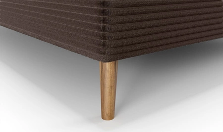 Boxspringbett Totti 140x200 braun stilvolles Bett mit Bettzeug Lagerung dreidimensionalen Stoff mit ausdrucksstarken Streifen