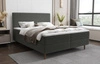 Boxspringbett Totti 160x200 graphit stilvolles Bett mit Bettzeug Lagerung dreidimensionalen Stoff mit ausdrucksstarken Streifen