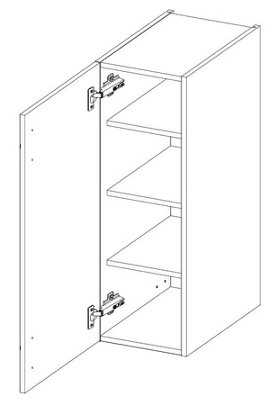 Kea 30 G-90 1F Hängeschrank für die Küche, resistent gegen Dampf, Hitze und Spritzwasser