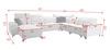 Ecksofa mit Schlaffunktion Kelly Sleek VIII hellbraun linke Seite stilvolle Ecksofa für Wohnzimmer bietet Komfort beim Entspannen