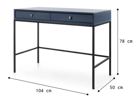 Konsole Mono Dunkelblau Mit Schubladen stilvolles und funktionales Möbelstück für den Flur das Wohnzimmer oder das Büro