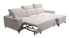 Ecksofa mit Schlaffunktion Kelly Sleek grau rechts geflochten bequem und funktionell Ecksofa für Wohnzimmer