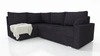 Ecksofa mit Schlaffunktion Nofi schwarz links modernes Design ein schlichter und stilvoller Korpus, der in jede Einrichtung passt